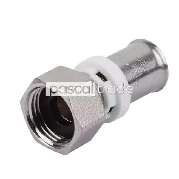 ZEISSLER-TIM — фитинг-пресс с накидной гайкой и прокладкой O- ring(никелированный)