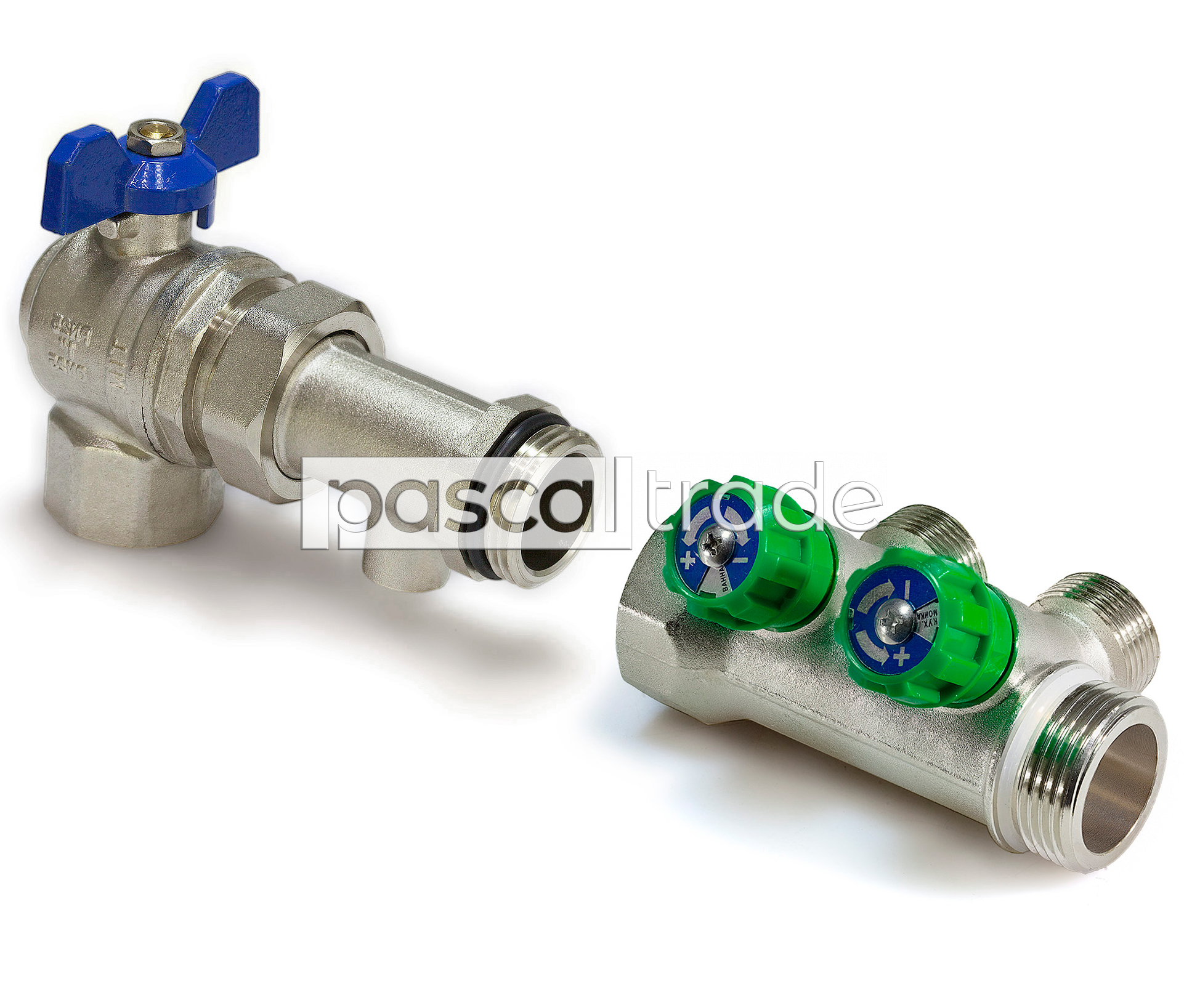 ZEISSLER-TIM — Коллектор с вентилями 135° под «конус» 1/2