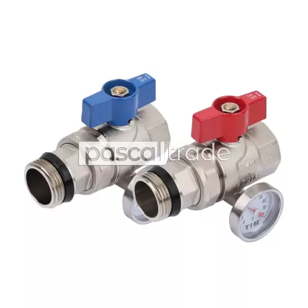ZEISSLER-TIM — Кран шаровой с полусгоном и термометром(пара) M308-4T