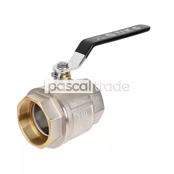 ZEISSLER-TIM — Кран шаровой «STANDARD» г/г, ручка-рычаг (никелированный) 1
