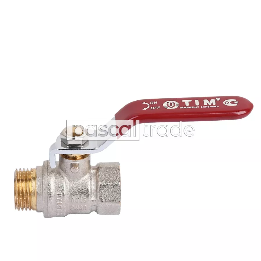 ZEISSLER-TIM — Кран шаровой «STANDARD» г/ш, ручка-рычаг (никелированный)