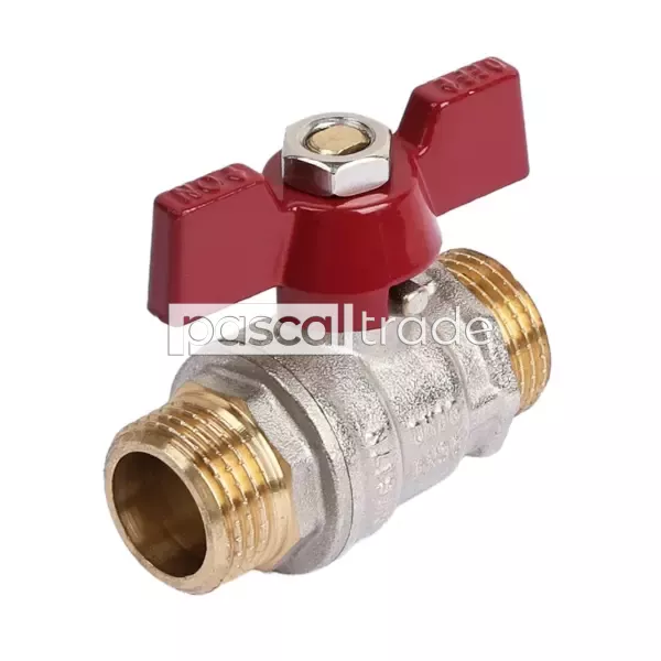 ZEISSLER-TIM — Кран шаровой «STANDARD» ш/ш, ручка-бабочка(никелированный)