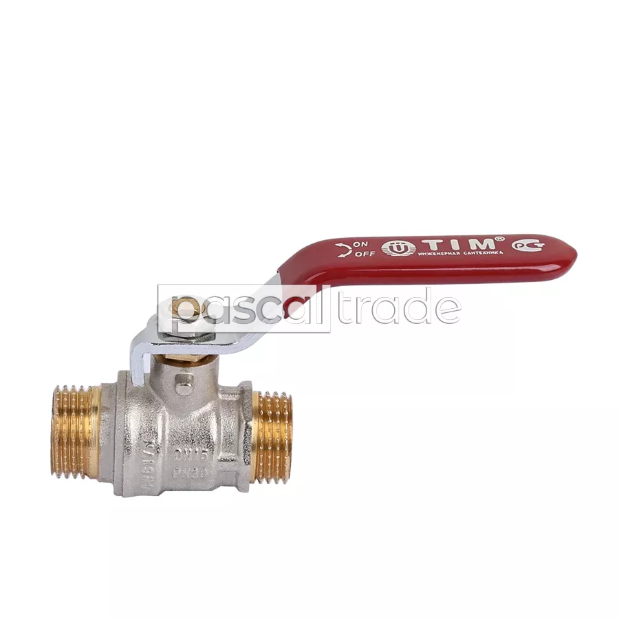 ZEISSLER-TIM — Кран шаровой «STANDARD» ш/ш, ручка-рычаг (никелированный)