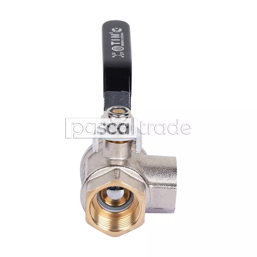 ZEISSLER-TIM — Кран шаровой «STRONG» с американкой г/ш, ручка-бабочка(никелированный) 1