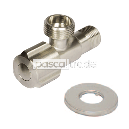 ZEISSLER-TIM — Кран угловой керамическая кран-букса нерж сталь АISI304 BL5853.02S